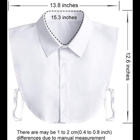 Fake Collar Detachable  Collar Blouse Half Shirts Peter Pan Faux False Collar - Picture 7 of 8
